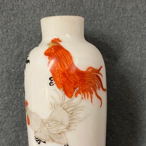 Five Chinese blue and white, iron- and copper-red snuff bottles, 19th C. — photo 15
