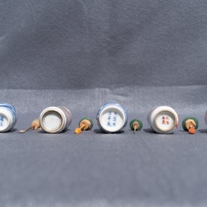 Five Chinese blue and white, iron- and copper-red snuff bottles, 19th C. — photo 10
