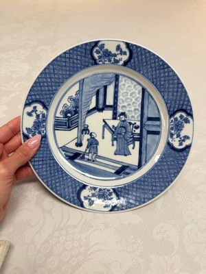 Five Chinese blue and white plates with narrative design, Chenghua mark, 19th C. — photo 10