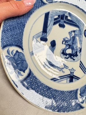 Five Chinese blue and white plates with narrative design, Chenghua mark, 19th C. — photo 17
