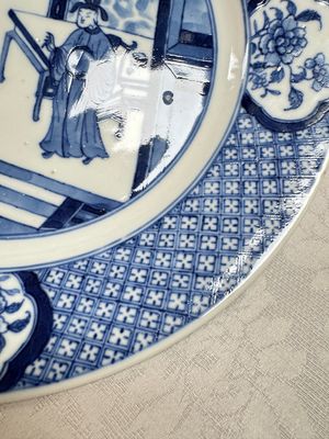 Five Chinese blue and white plates with narrative design, Chenghua mark, 19th C. — photo 6