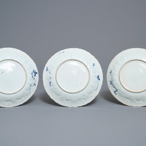 Five Chinese blue and white 'Romance of the Western Chamber' dishes, Kangxi — photo 5