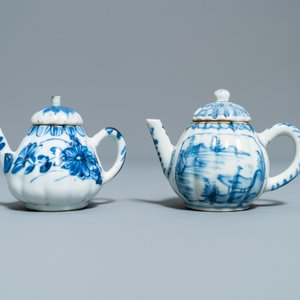 Five Chinese blue and white teapots and covers, Kangxi — photo 14