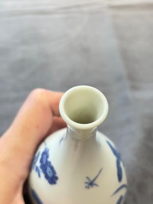 Five Chinese blue and white vases, jade 玉 marks, Kangxi and later — 照片 5