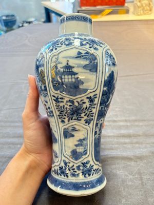 Five Chinese blue and white vases, Kangxi/Qianlong — 照片 2