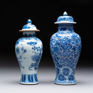 Five Chinese blue and white vases, Kangxi/Qianlong — 照片 11