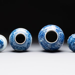 Five Chinese blue and white vases, Kangxi/Qianlong — 照片 12