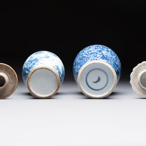 Five Chinese blue and white vases, Kangxi/Qianlong — 照片 13