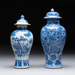 Five Chinese blue and white vases, Kangxi/Qianlong — 照片 8