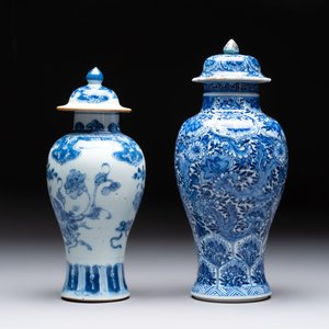 Five Chinese blue and white vases, Kangxi/Qianlong — 照片 9