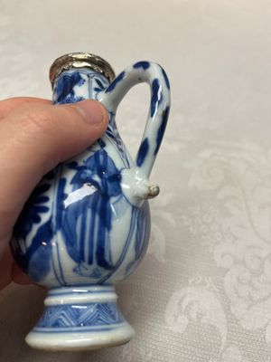 Five Chinese blue and white wares, three silver-mounted, Kangxi — photo 6