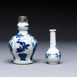 Five Chinese blue and white wares, three silver-mounted, Kangxi — photo 5