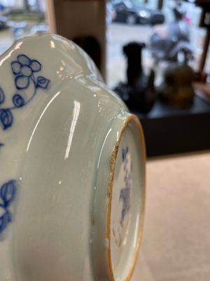 Five Chinese blue and white 'Xi Xiang Ji' plates, Qianlong — foto 15