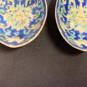 Five Chinese blue-ground spoons, incl. a pair Tongzhi mark and of the period — photo 11