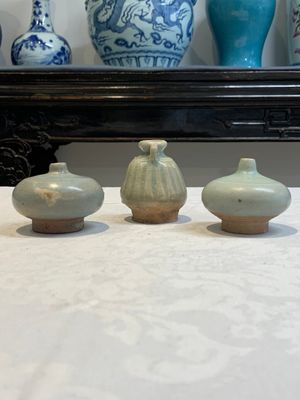 Five Chinese blue, white and monochrome jarlets and seven covered boxes, Yuan/Ming — 照片 11