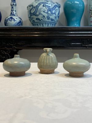 Five Chinese blue, white and monochrome jarlets and seven covered boxes, Yuan/Ming — 照片 13