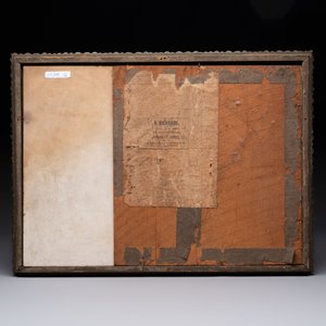 Five Chinese Canton export leaf paintings with punishment scenes, 19th C. — 照片 2