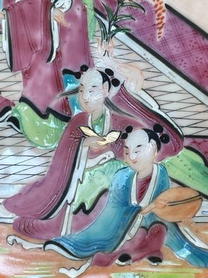 Five Chinese Canton famille rose plates with narrative design, 19th C. — photo 18