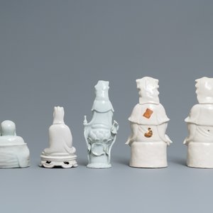 Five Chinese Dehua blanc de Chine figures, 19/20th C. — 照片 4