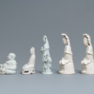 Five Chinese Dehua blanc de Chine figures, 19/20th C. — 照片 5