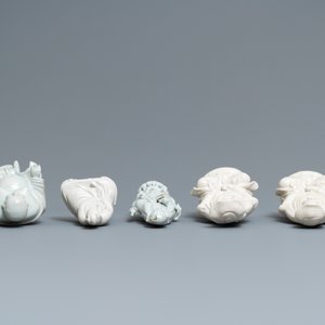 Five Chinese Dehua blanc de Chine figures, 19/20th C. — 照片 7