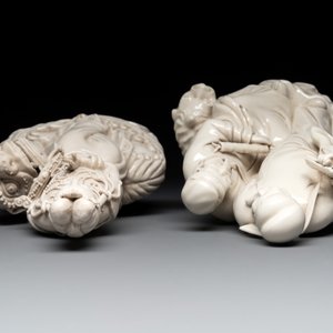 Five Chinese Dehua blanc de Chine groups, 20th C. — photo 8