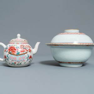 Five Chinese famille rose and iron-red wares, Kangxi/Qianlong — photo 8