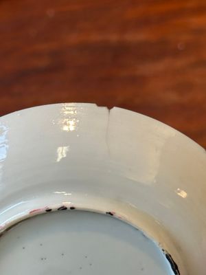 Five Chinese famille rose cups and saucers with figures, Yongzheng — photo 19