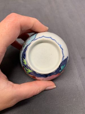 Five Chinese famille rose 'tobacco leaf' cups and saucers, Qianlong — photo 31