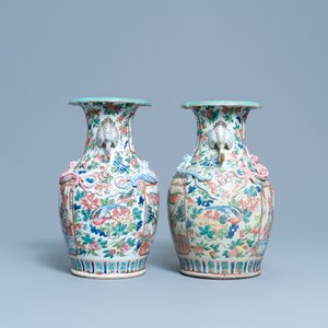 Five Chinese famille rose vases, 19th C. — 照片 3