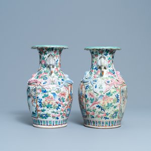 Five Chinese famille rose vases, 19th C. — 照片 5
