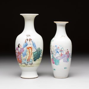 Five Chinese famille rose vases, Kangxi, Qianlong and Ju Ren Tang 居仁堂 mark, 19/20th C. — photo 12