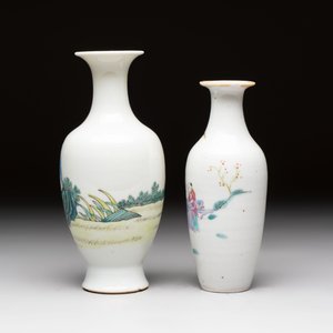Five Chinese famille rose vases, Kangxi, Qianlong and Ju Ren Tang 居仁堂 mark, 19/20th C. — photo 13