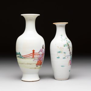 Five Chinese famille rose vases, Kangxi, Qianlong and Ju Ren Tang 居仁堂 mark, 19/20th C. — photo 15
