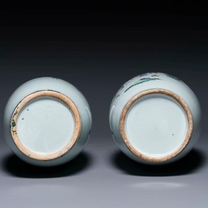 Five Chinese famille rose vases with figural design, 19/20th C. — foto 9