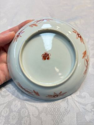 Five Chinese famille verte cups and saucers with floral design, 19th C. — photo 8