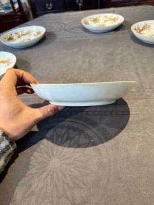 Five Chinese gilt-decorated eggshell porcelain 'phoenix' plates, Yongzheng — photo 19