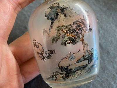 Five Chinese inside-painted glass snuff bottles and one in Canton or Beijing enamel, 19/20th C. — 照片 8