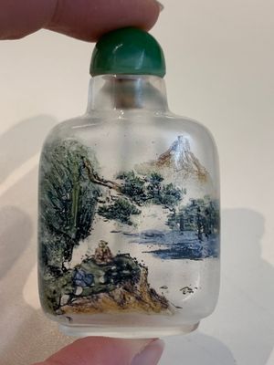 Five Chinese inside-painted glass snuff bottles, signed Ma Shaoxuan 馬少宣, Pu Ru 溥儒 and Ye Zhongsan 葉仲三, 20th C., one dated 1962 — photo 19