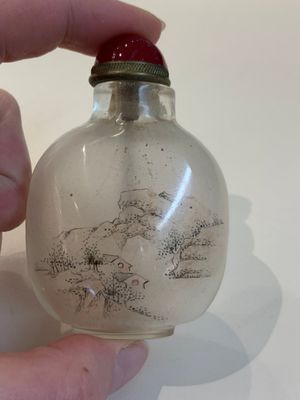 Five Chinese inside-painted glass snuff bottles, signed Ma Shaoxuan 馬少宣, Pu Ru 溥儒 and Ye Zhongsan 葉仲三, 20th C., one dated 1962 — photo 27