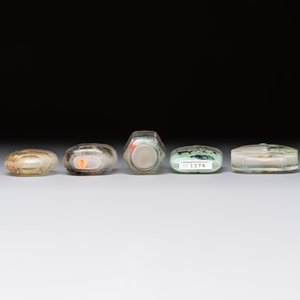 Five Chinese inside-painted snuff bottles, signed Chen Runpu 陈润璞 and Sun Xuecun 孙雪村, 20th C. — photo 7