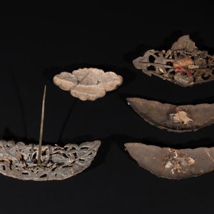 Five Chinese kingfisher feather hairpins, 19th C. — photo 2