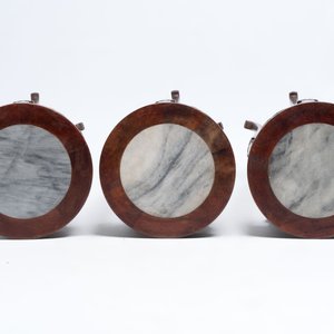 Five Chinese marble-topped hongmu stands, 20th C. — photo 10