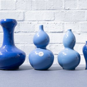 Five Chinese monochrome blue wares, 19/20th C. — photo 20