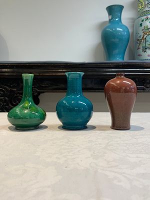 Five Chinese monochrome miniature vases, 19th C. — foto 2