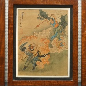 Five Chinese paintings on textile, 19/20th C. — 照片 1