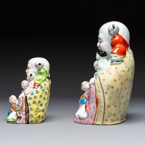 Five Chinese polychrome-decorated figures and groups, 20th C. — 照片 3