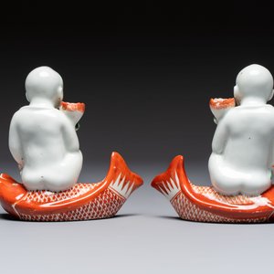 Five Chinese polychrome-decorated figures and groups, 20th C. — 照片 10
