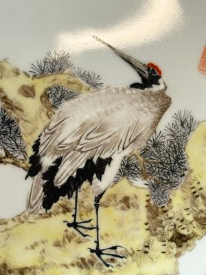 Five Chinese polychrome plates, signed Zou Furen 邹甫仁, dated 1989 — photo 16