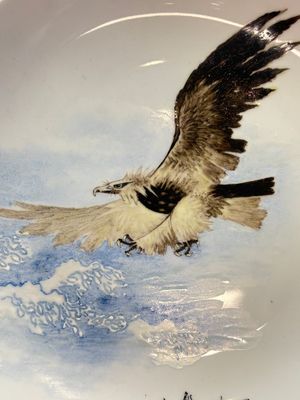 Five Chinese polychrome plates, signed Zou Furen 邹甫仁, dated 1989 — photo 4